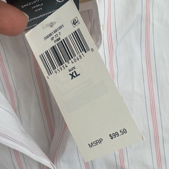 Lauren Ralph Lauren Black Label Striped Blouse. XL - Picture 7 of 7